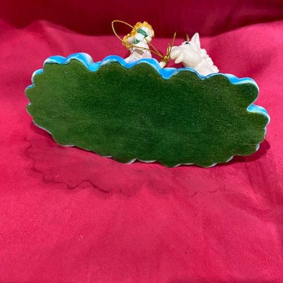 Pegasus Unicorn Statues figurines of a girl with a Unicorn of porcelain - Picture 5 of 9